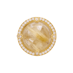 Bague Cocktail CHAUMET "Attrape Moi Si Tu M’aimes" en or jaune, quartz et diamants - Castafiore