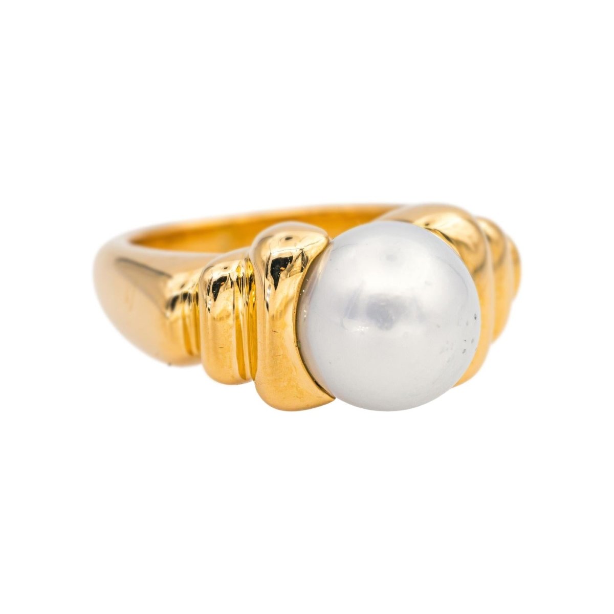 Bague Cocktail CHAUMET en or jaune et perle - Castafiore