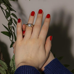 Bague Cocktail CHAUMET en or jaune et perle - Castafiore