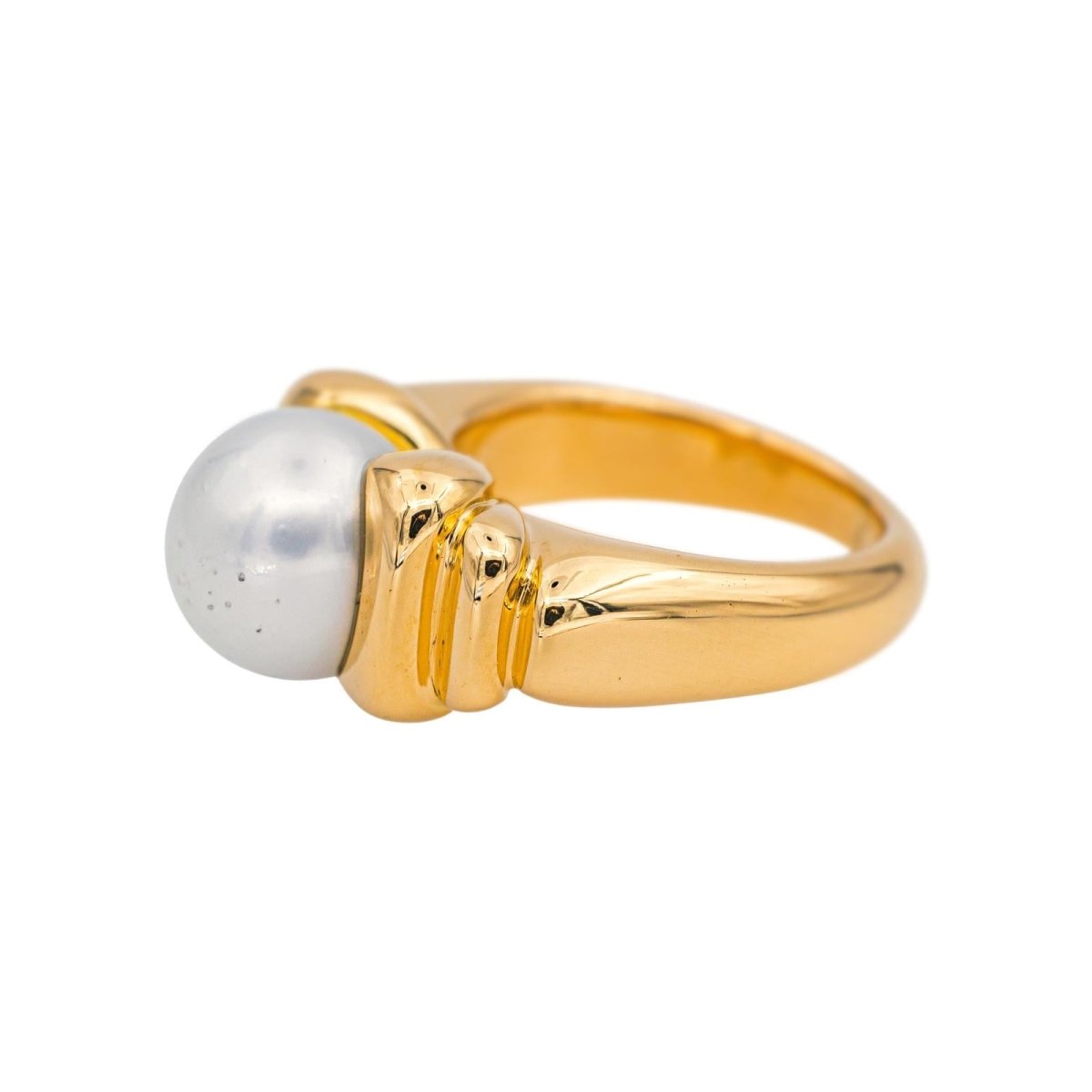 Bague Cocktail CHAUMET en or jaune et perle - Castafiore