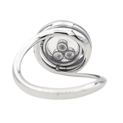 Bague Cocktail CHOPARD "Happy Émotion" en or blanc et diamants - Castafiore