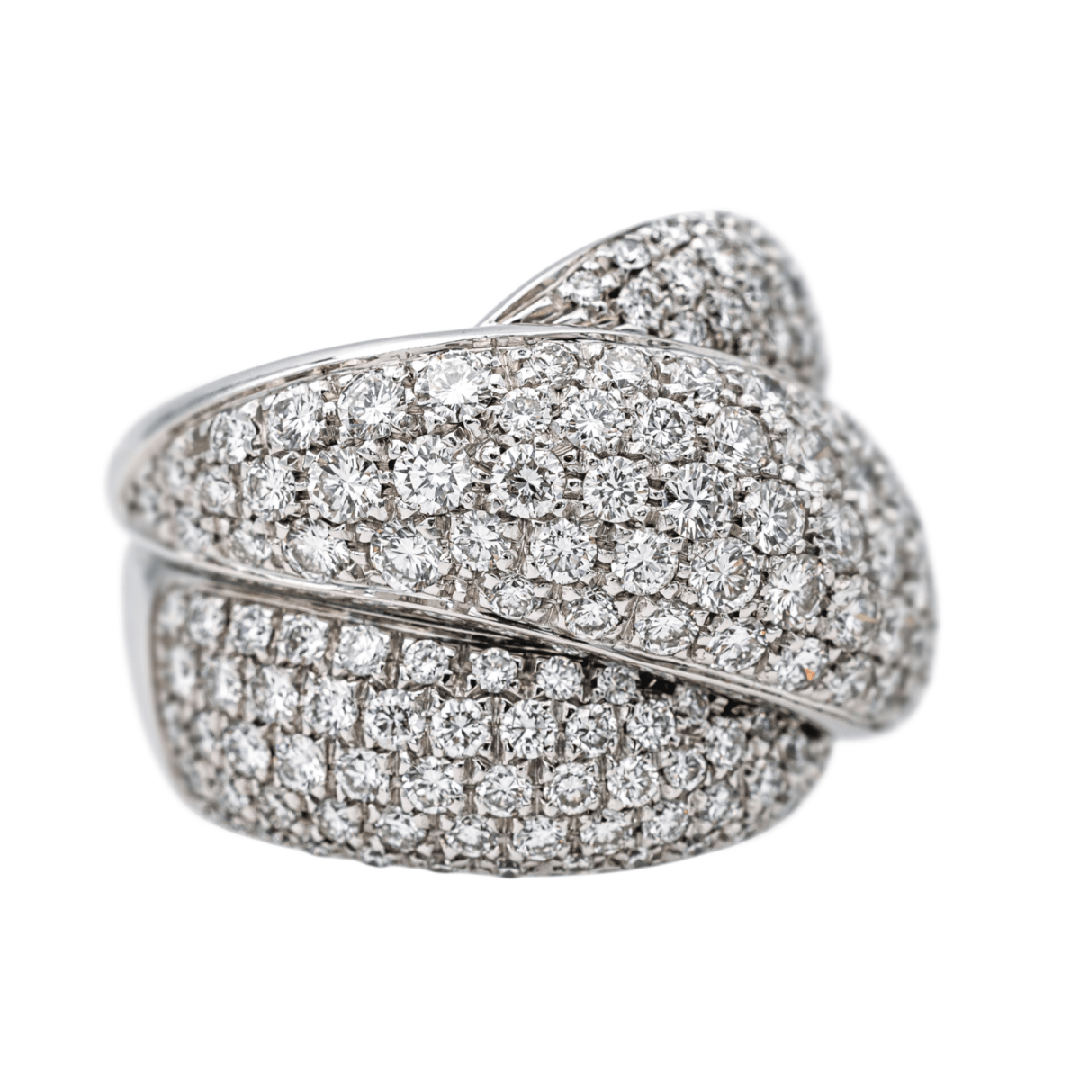 Bague Cocktail DAMIANI "Gomitolo" en or blanc et diamants - Castafiore
