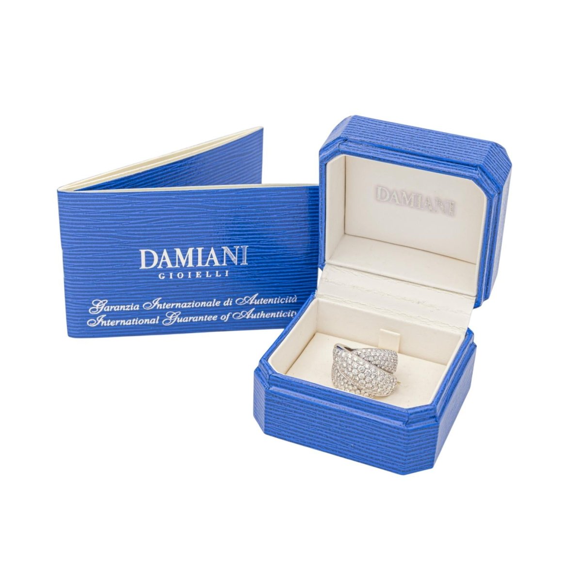 Bague Cocktail DAMIANI "Gomitolo" en or blanc et diamants - Castafiore
