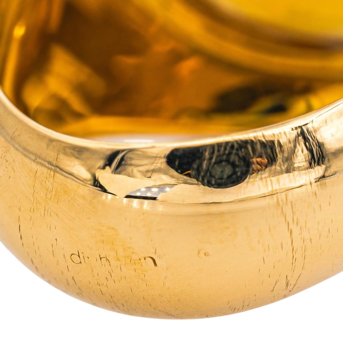 Bague Cocktail DINH VAN "Asymétrique" en or jaune et citrine - Castafiore