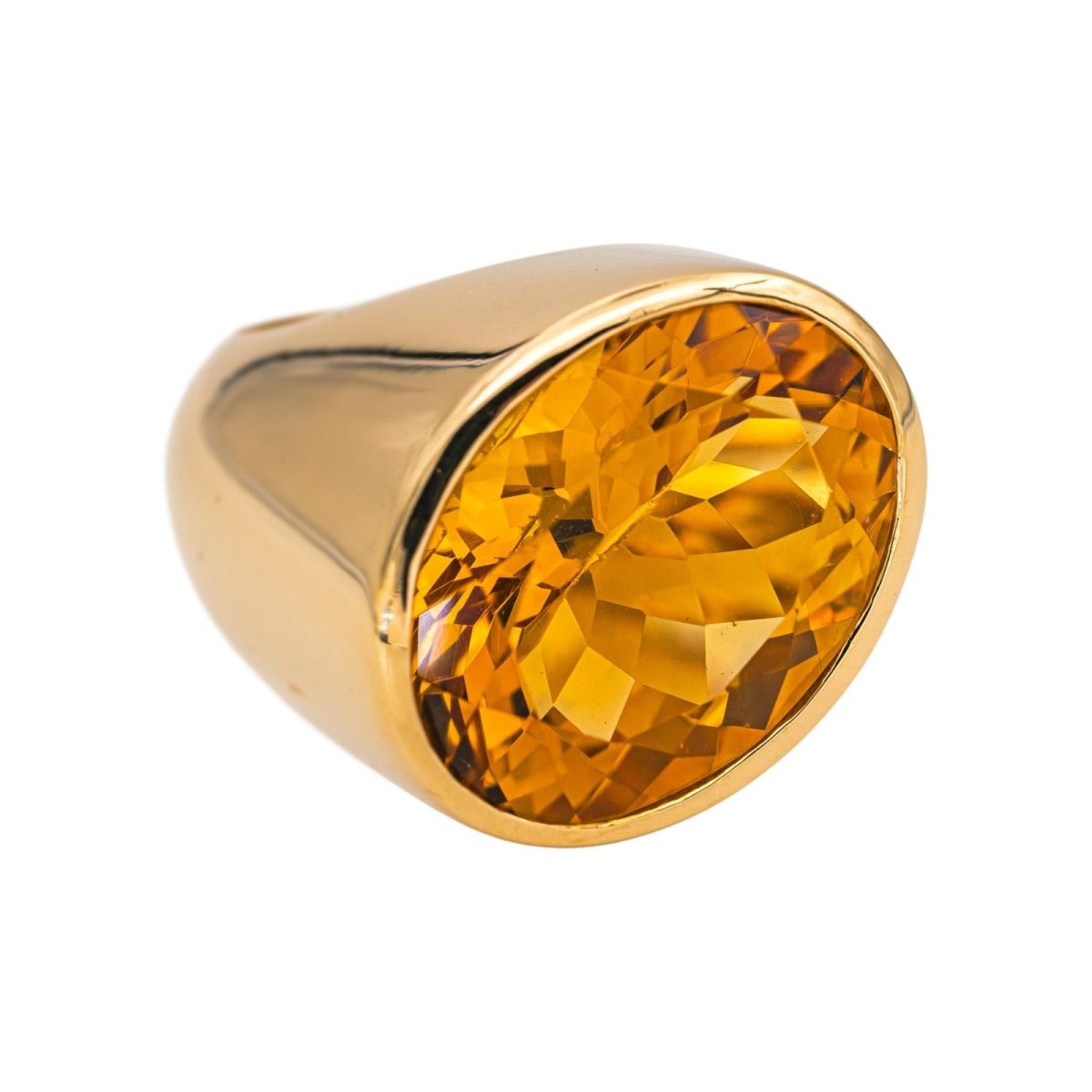 Bague Cocktail DINH VAN "Asymétrique" en or jaune et citrine - Castafiore