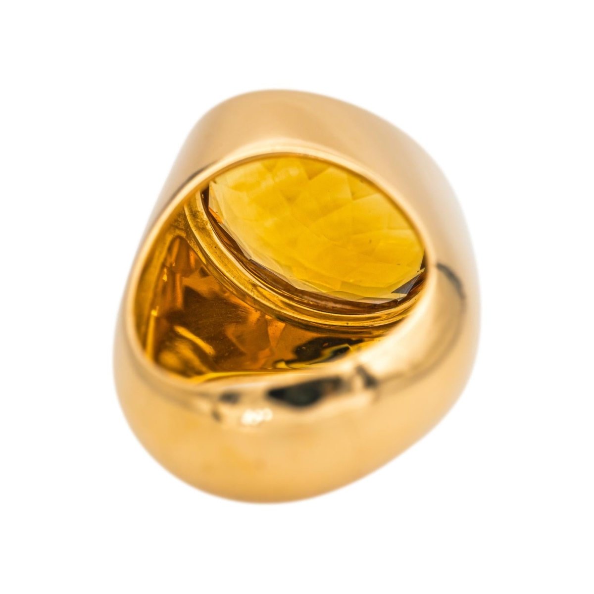 Bague Cocktail DINH VAN "Asymétrique" en or jaune et citrine - Castafiore