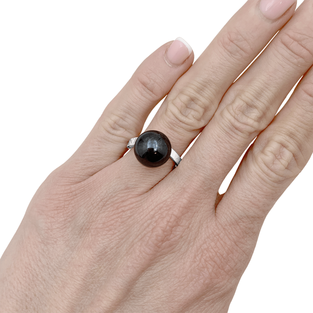 Bague Cocktail DINH VAN en or blanc et hématite - Castafiore