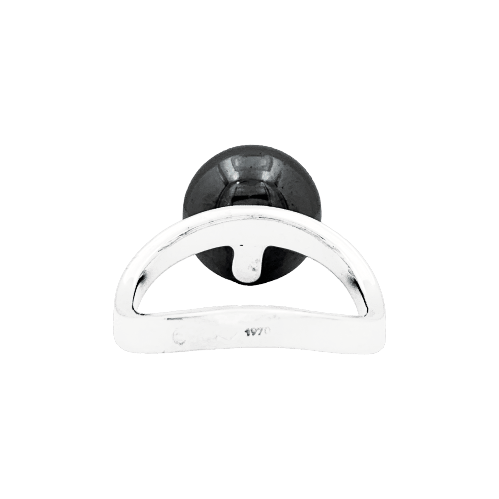 Bague Cocktail DINH VAN en or blanc et hématite - Castafiore