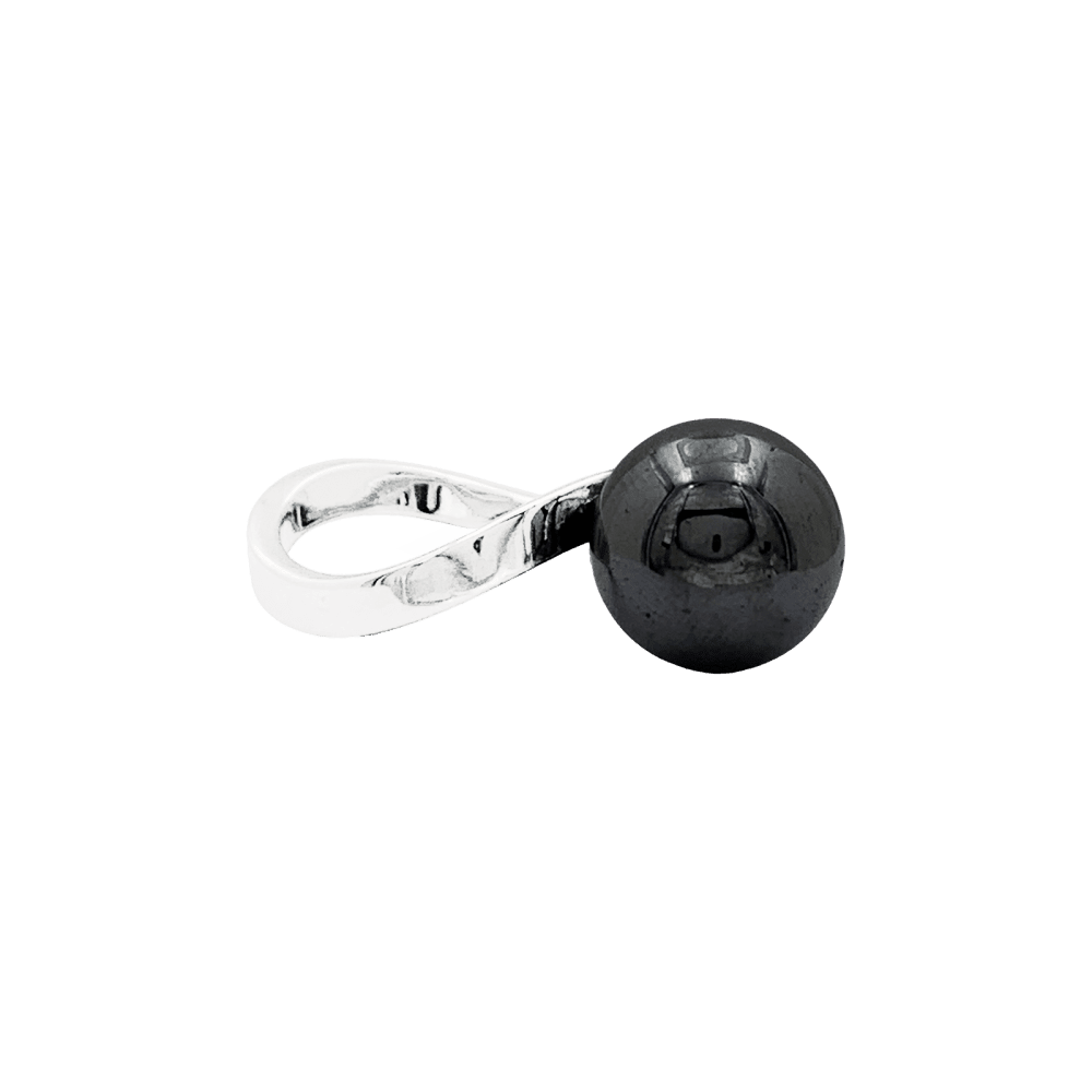 Bague Cocktail DINH VAN en or blanc et hématite - Castafiore