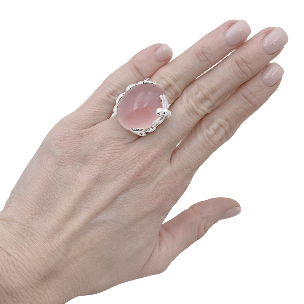 Bague Cocktail DIOR "Gourmande" en or blanc, quartz et diamants - Castafiore
