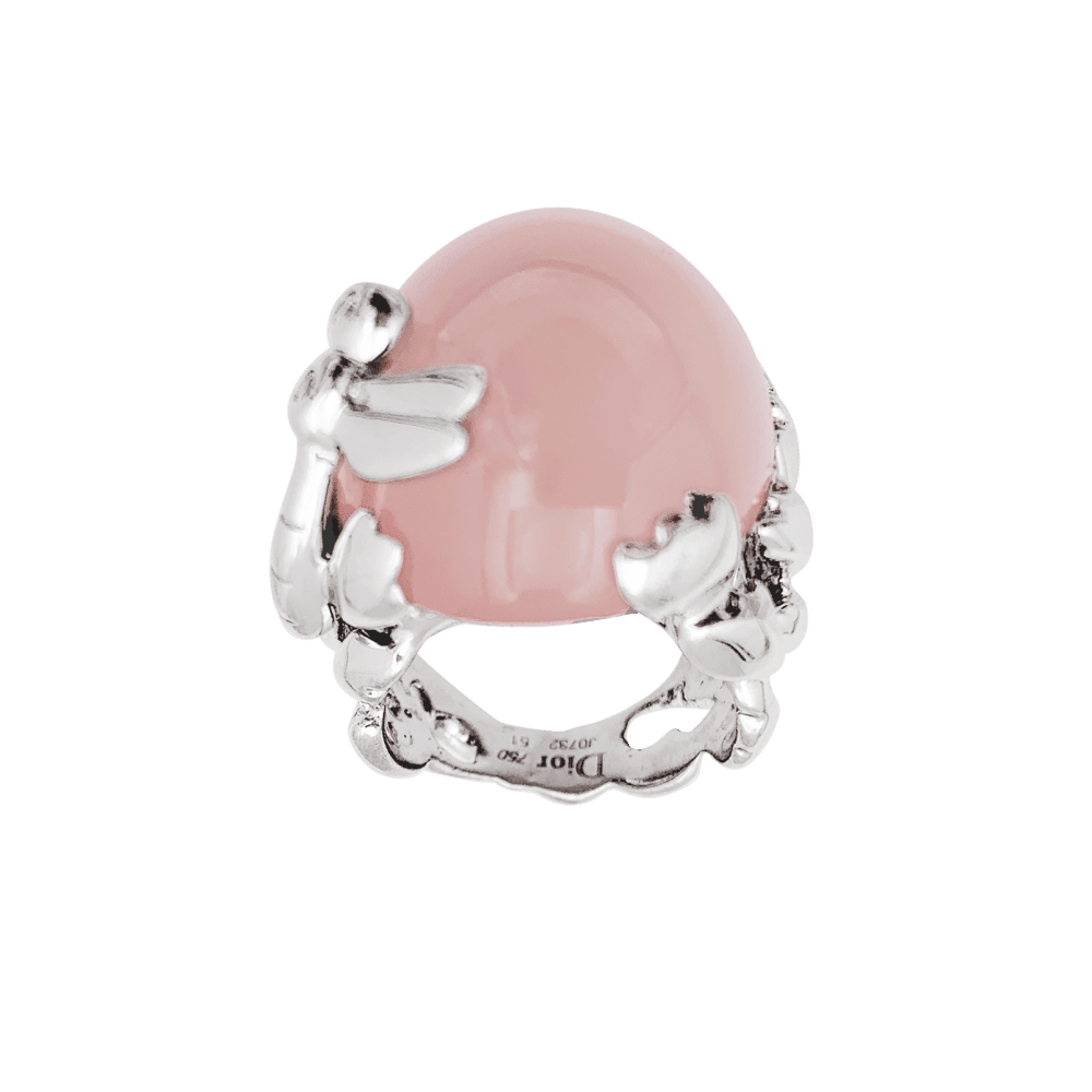 Bague Cocktail DIOR "Gourmande" en or blanc, quartz et diamants - Castafiore