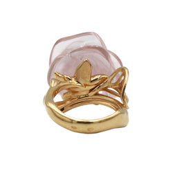 Bague Cocktail DIOR "Pré - Catelan" en or rose, quartz et diamant - Castafiore