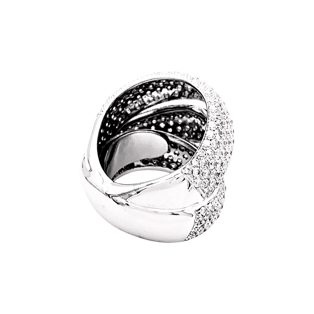 Bague Cocktail en or blanc et diamants - Castafiore