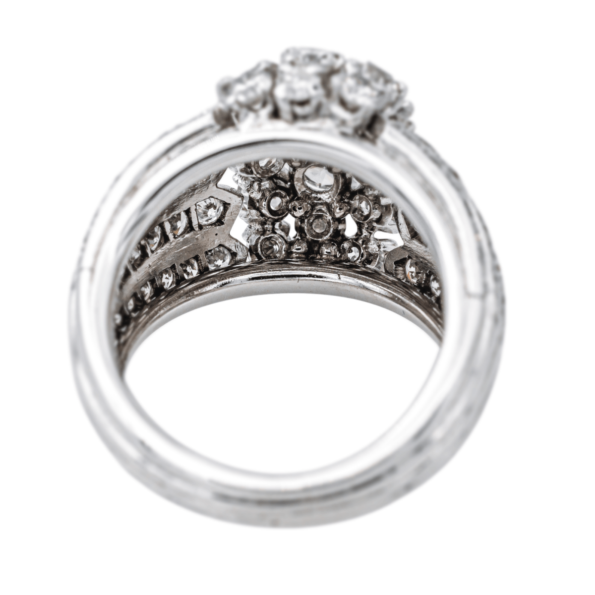 Bague Cocktail en or blanc et diamants - Castafiore