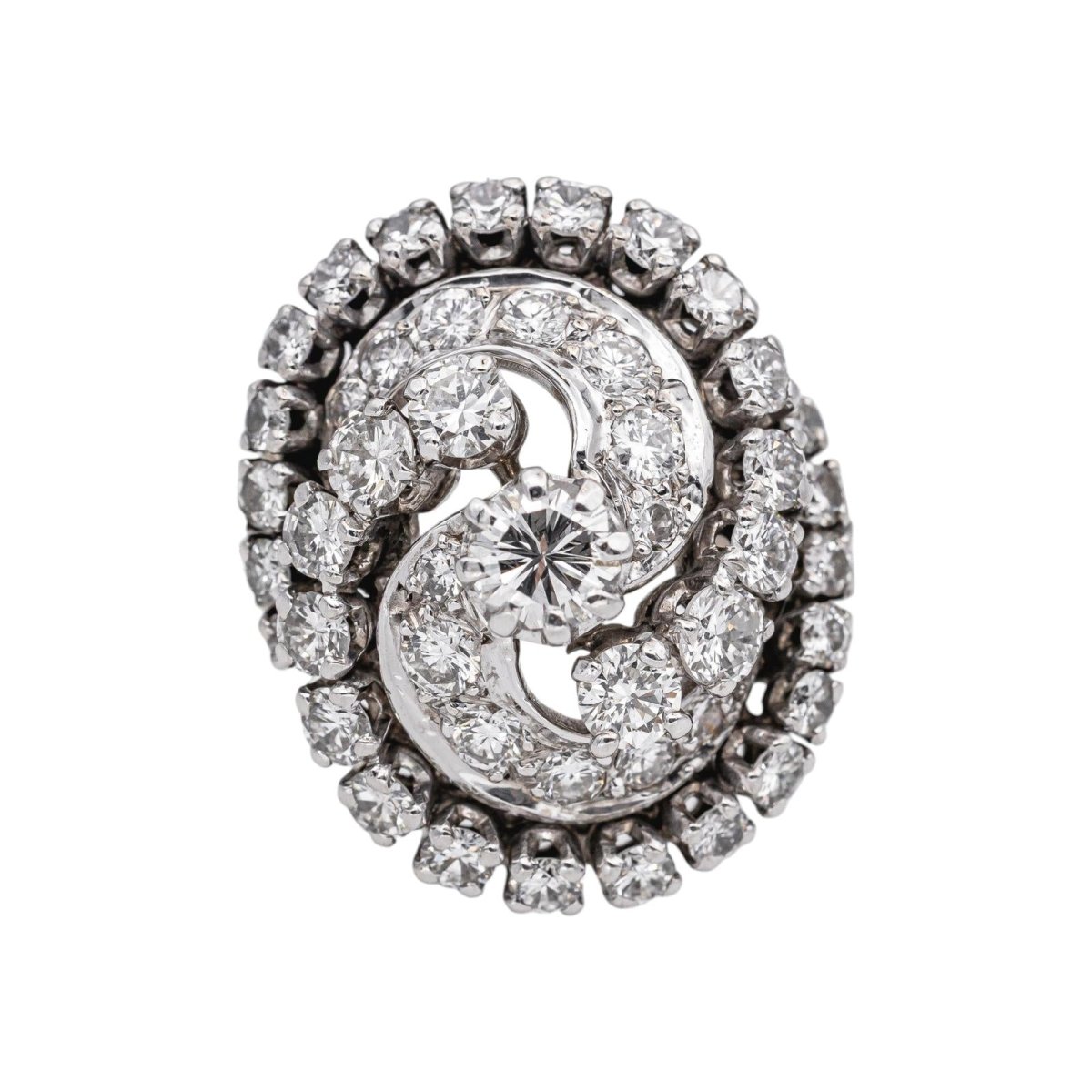 Bague Cocktail en or blanc et diamants - Castafiore