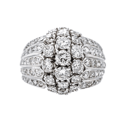 Bague Cocktail en or blanc et diamants - Castafiore