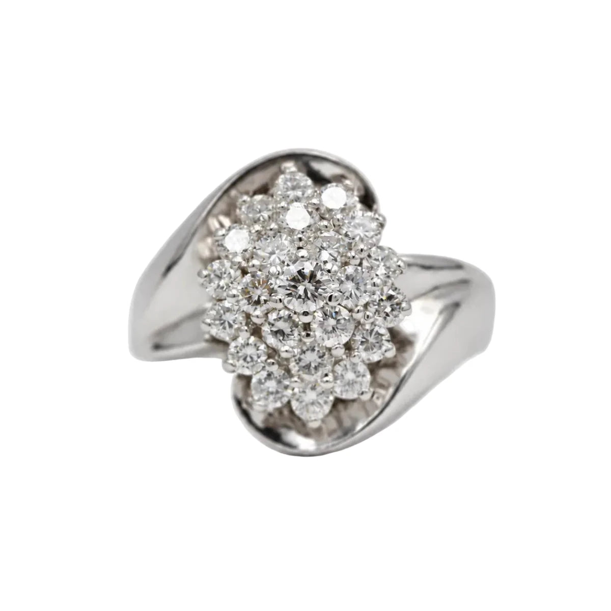 Bague Cocktail en or blanc et diamants - Castafiore