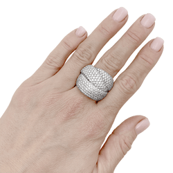 Bague Cocktail en or blanc et diamants - Castafiore