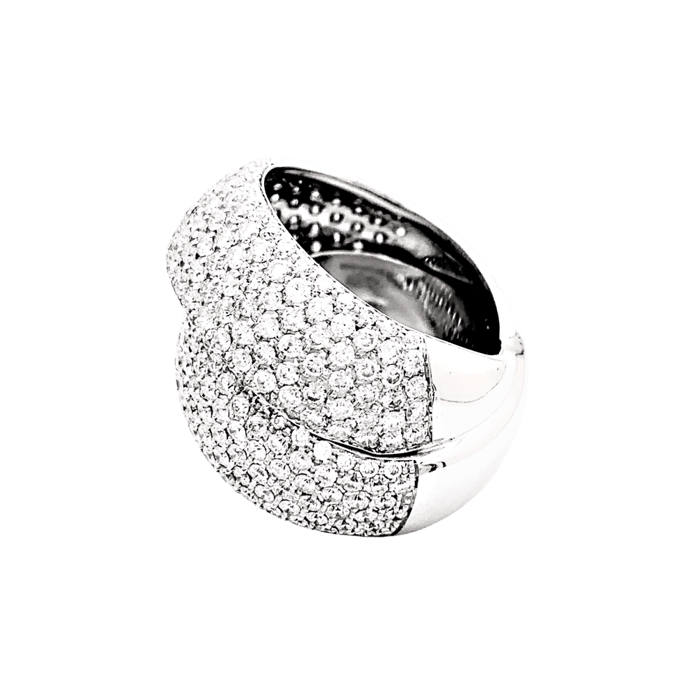 Bague Cocktail en or blanc et diamants - Castafiore