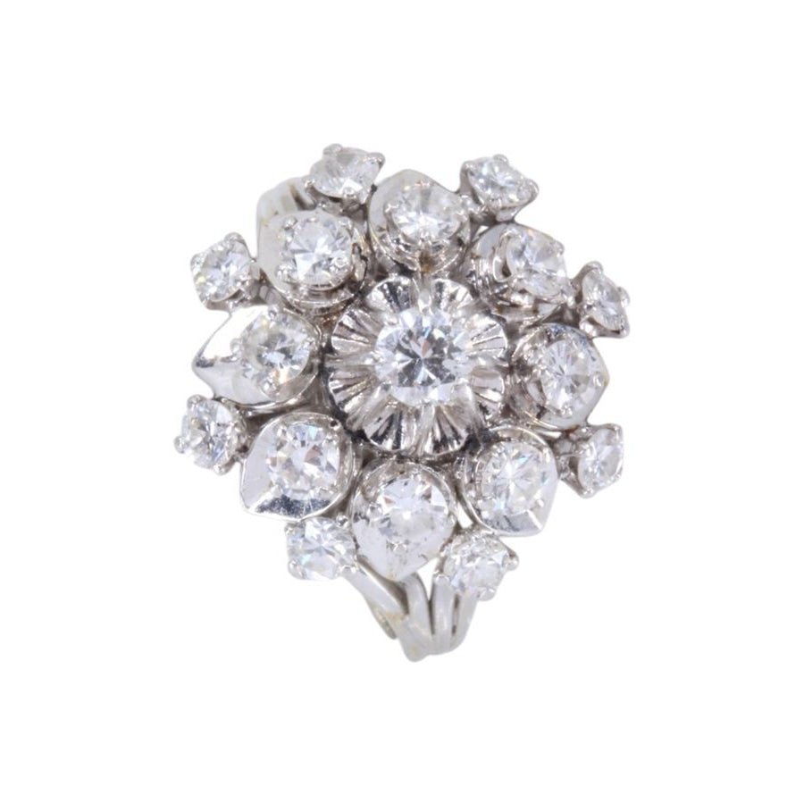 Bague Cocktail en or blanc et diamants - Castafiore