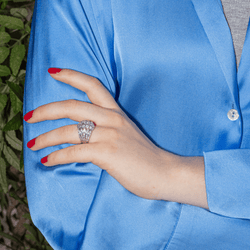 Bague Cocktail en or blanc et diamants - Castafiore