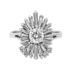 Bague Cocktail en or blanc et diamants - Castafiore