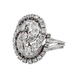 Bague Cocktail en or blanc et diamants - Castafiore