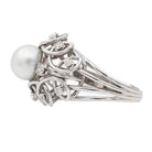 Bague Cocktail en or blanc et perle - Castafiore