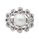 Bague Cocktail en or blanc et perle - Castafiore