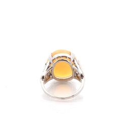 Bague Cocktail en or blanc, opale et diamants - Castafiore