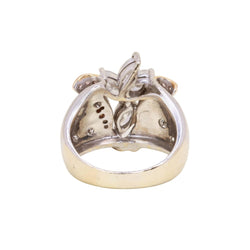 Bague Cocktail en or blanc, or rose et diamants - Castafiore