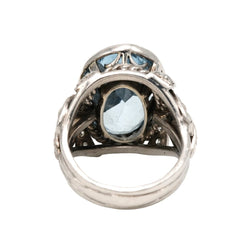 Bague Cocktail en or blanc, platine, spinelle et diamants - Castafiore