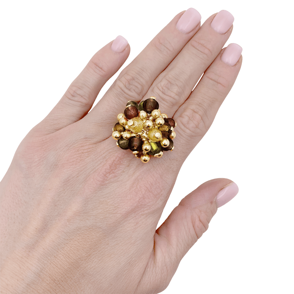 Bague Cocktail en or jaune - Castafiore