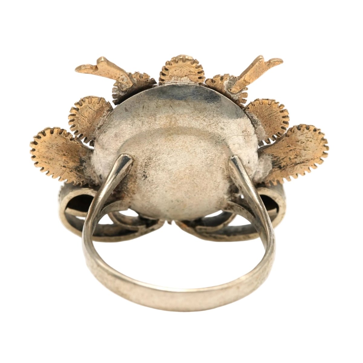 Bague Cocktail en or jaune, argent et diamants - Castafiore