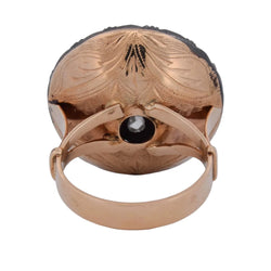 Bague Cocktail en or jaune, argent et diamants - Castafiore