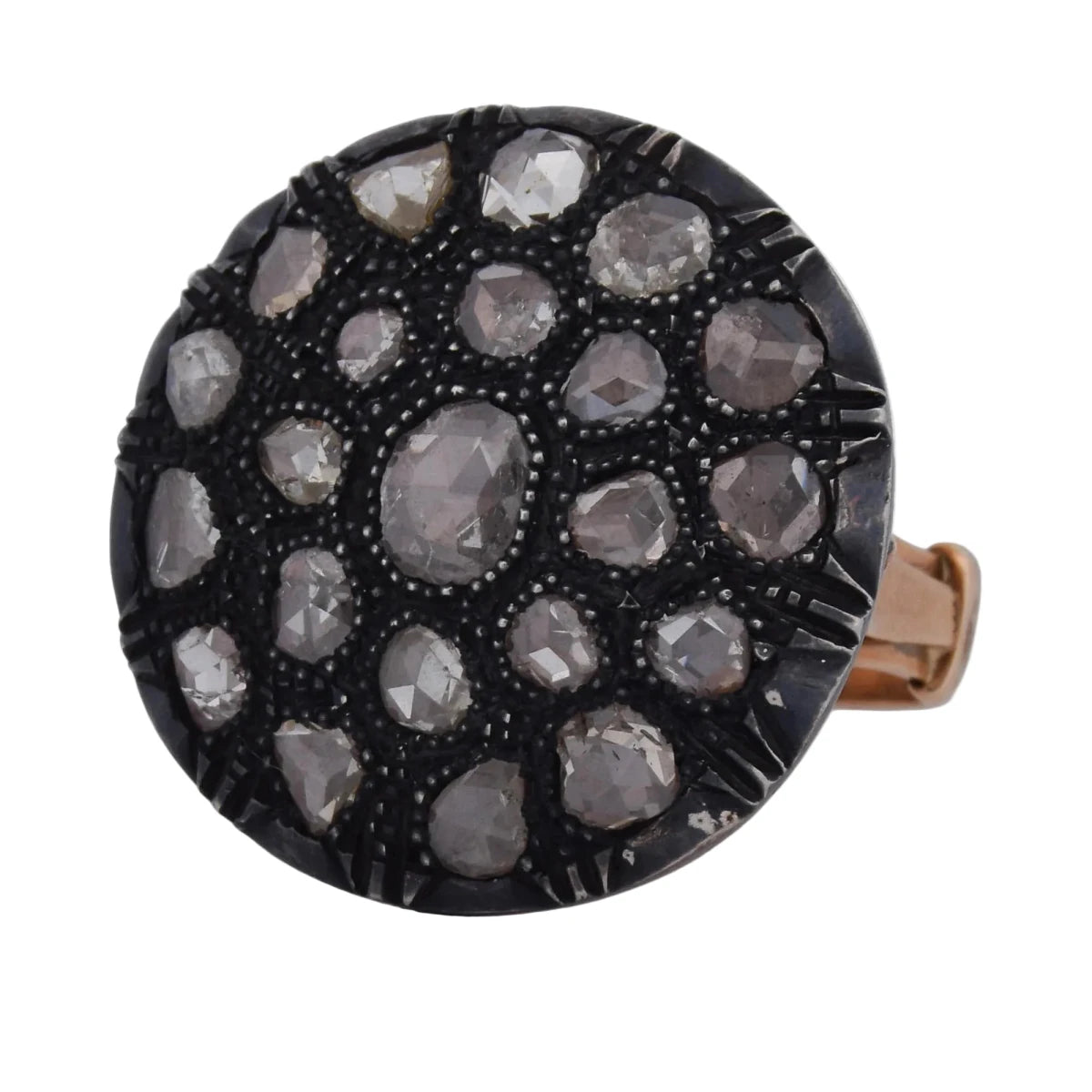Bague Cocktail en or jaune, argent et diamants - Castafiore