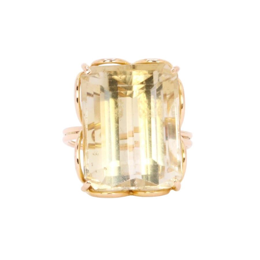 Bague Cocktail en or jaune citrine - Castafiore