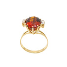 Bague Cocktail en or jaune, citrine et diamants - Castafiore