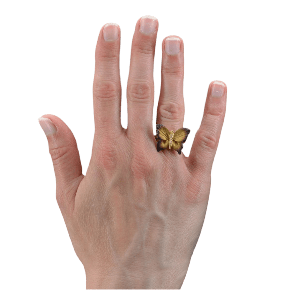 Bague Cocktail en or jaune, émail et diamants - Castafiore