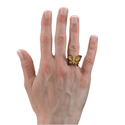 Bague Cocktail en or jaune, émail et diamants - Castafiore