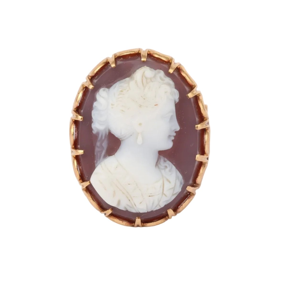 Bague Cocktail en or jaune et agate - Castafiore