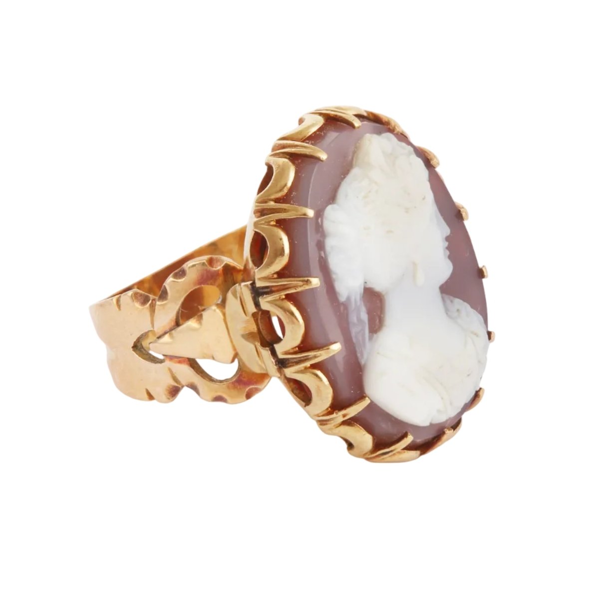 Bague Cocktail en or jaune et agate - Castafiore