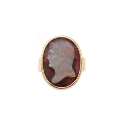 Bague Cocktail en or jaune et agate - Castafiore