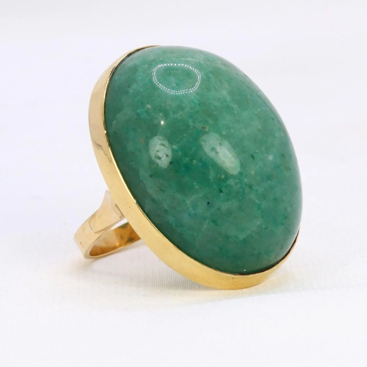 Bague Cocktail en or jaune et amazonite - Castafiore