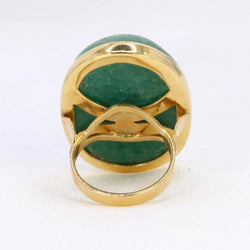 Bague Cocktail en or jaune et amazonite - Castafiore