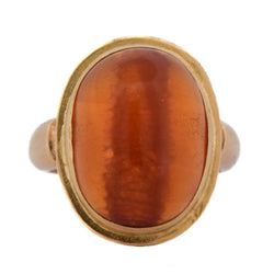 Bague Cocktail en or jaune et ambre - Castafiore