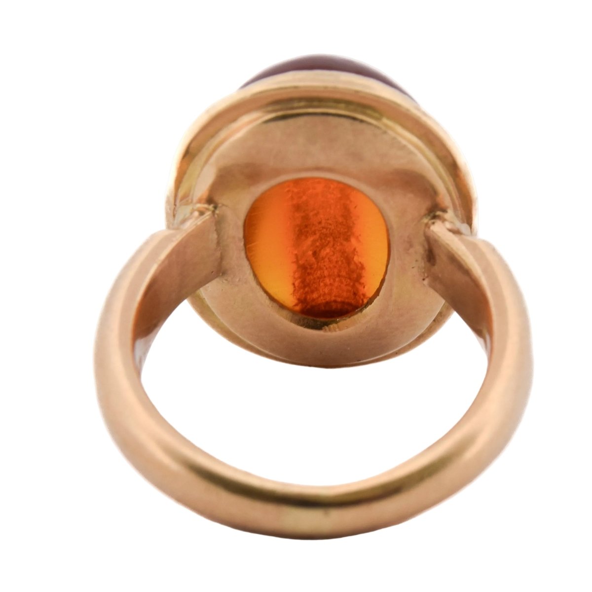 Bague Cocktail en or jaune et ambre - Castafiore