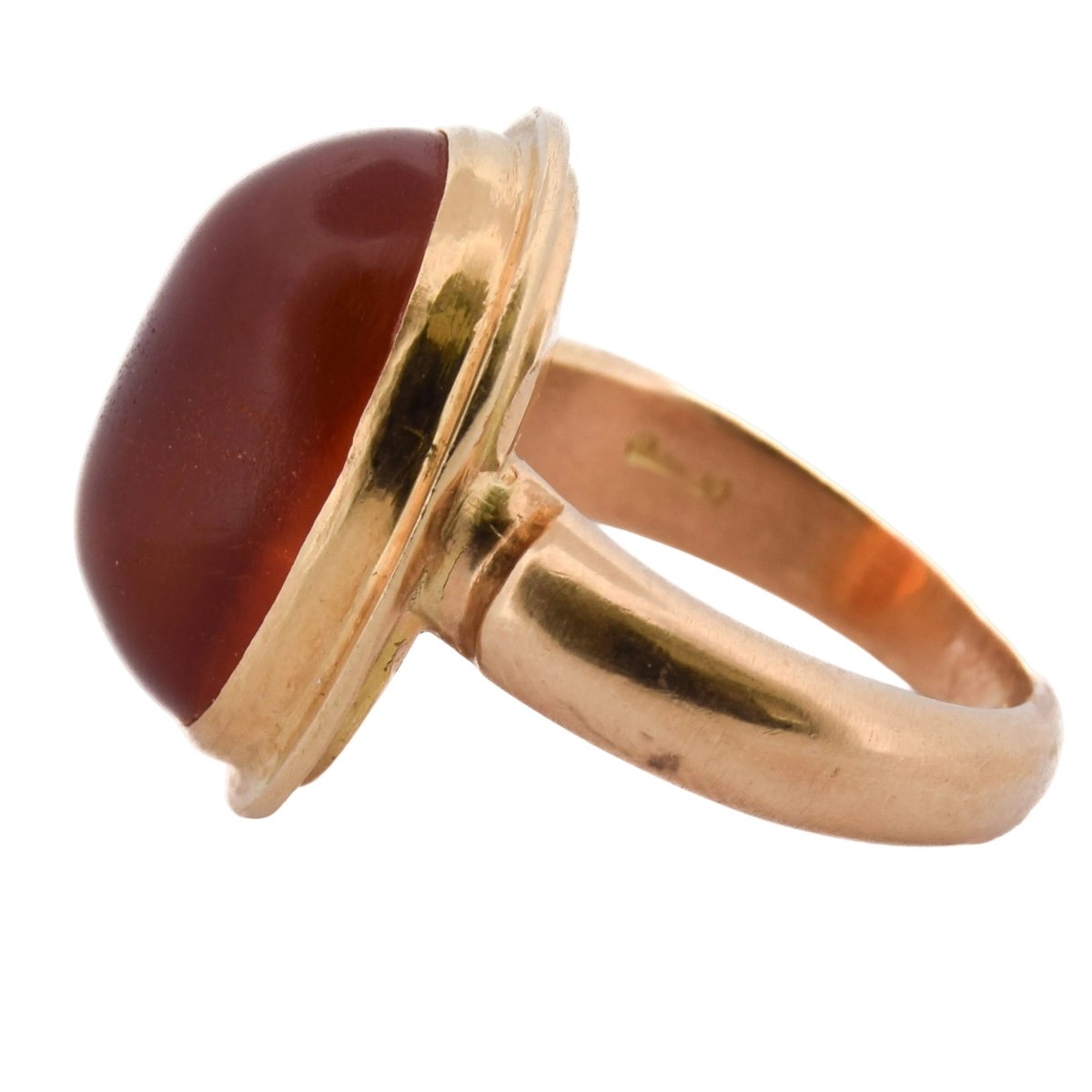 Bague Cocktail en or jaune et ambre - Castafiore