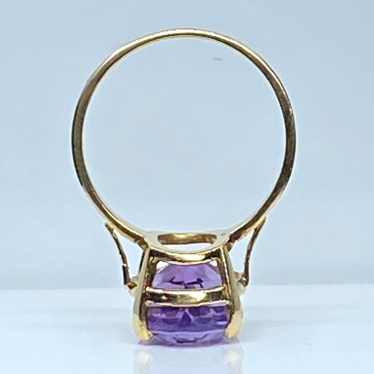 Bague Cocktail en or jaune et améthyste - Castafiore