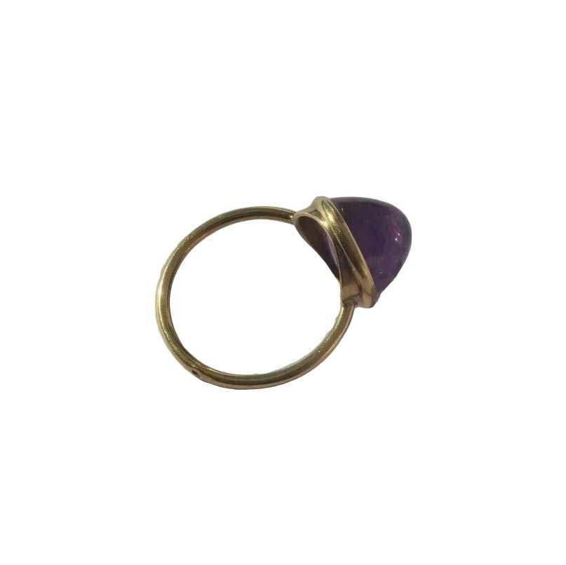 Bague Cocktail en or jaune et améthyste - Castafiore
